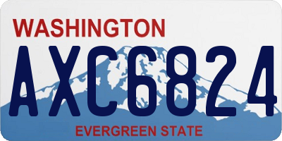 WA license plate AXC6824