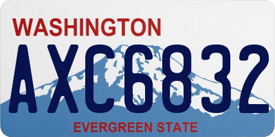 WA license plate AXC6832