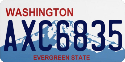 WA license plate AXC6835