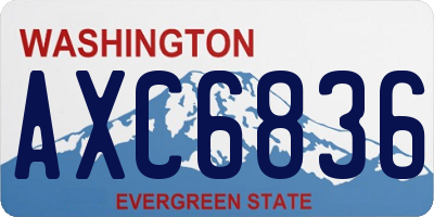 WA license plate AXC6836