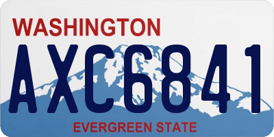 WA license plate AXC6841