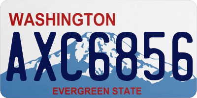 WA license plate AXC6856