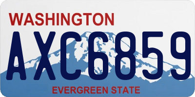 WA license plate AXC6859