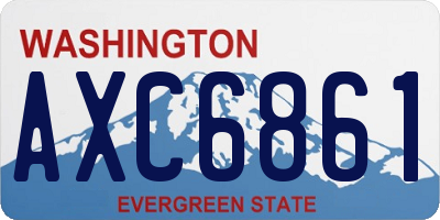 WA license plate AXC6861