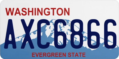 WA license plate AXC6866