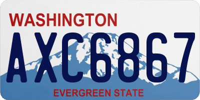 WA license plate AXC6867