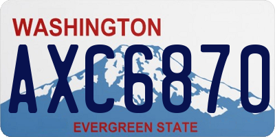 WA license plate AXC6870