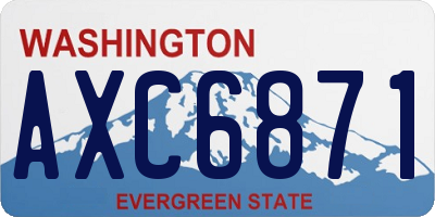 WA license plate AXC6871