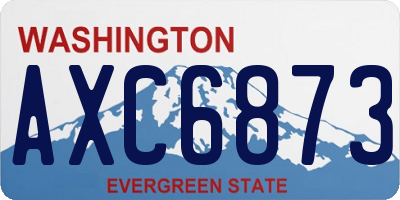WA license plate AXC6873