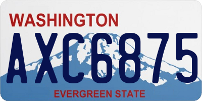 WA license plate AXC6875