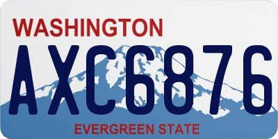 WA license plate AXC6876
