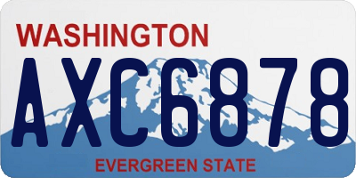 WA license plate AXC6878