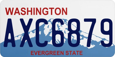 WA license plate AXC6879