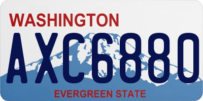WA license plate AXC6880