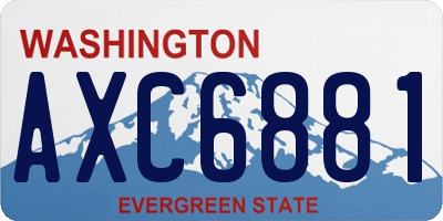 WA license plate AXC6881
