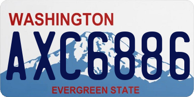WA license plate AXC6886