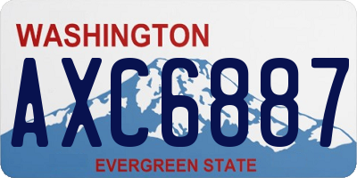 WA license plate AXC6887