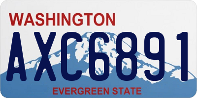 WA license plate AXC6891