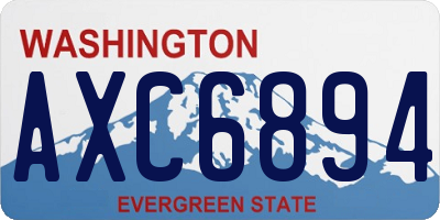 WA license plate AXC6894