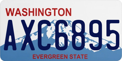 WA license plate AXC6895
