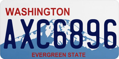 WA license plate AXC6896