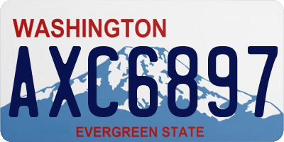WA license plate AXC6897