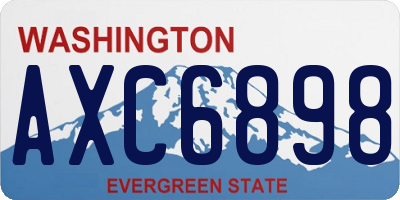 WA license plate AXC6898