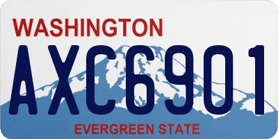 WA license plate AXC6901