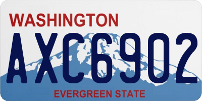 WA license plate AXC6902