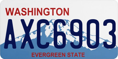 WA license plate AXC6903