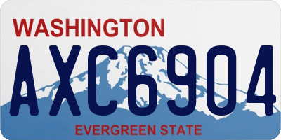WA license plate AXC6904