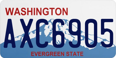 WA license plate AXC6905