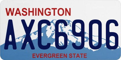 WA license plate AXC6906