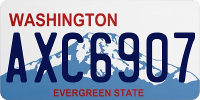 WA license plate AXC6907