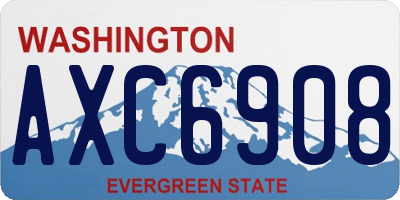 WA license plate AXC6908