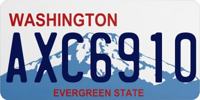 WA license plate AXC6910