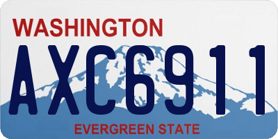WA license plate AXC6911