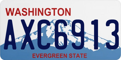 WA license plate AXC6913