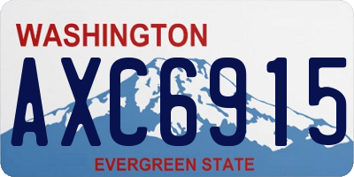 WA license plate AXC6915