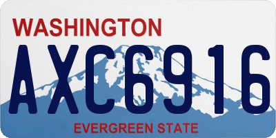 WA license plate AXC6916