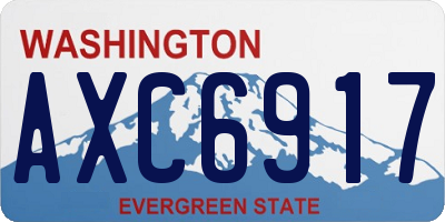 WA license plate AXC6917