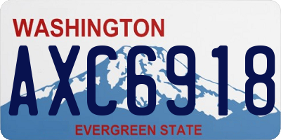 WA license plate AXC6918