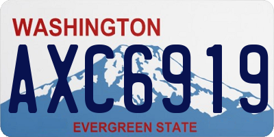 WA license plate AXC6919