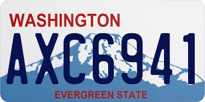 WA license plate AXC6941