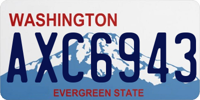 WA license plate AXC6943