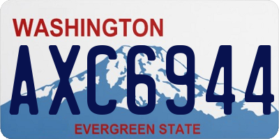 WA license plate AXC6944