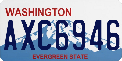 WA license plate AXC6946