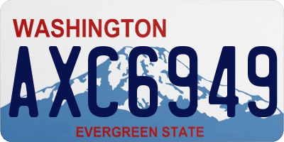 WA license plate AXC6949