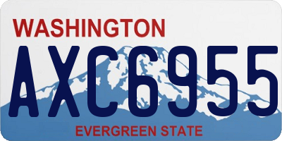 WA license plate AXC6955