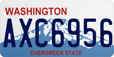 WA license plate AXC6956